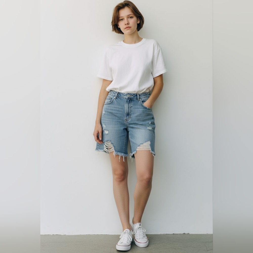 Jean Shorts Raw Hem Size 20